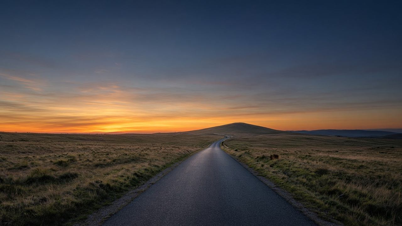 Panoramastraße über dem Hochland der Rhön