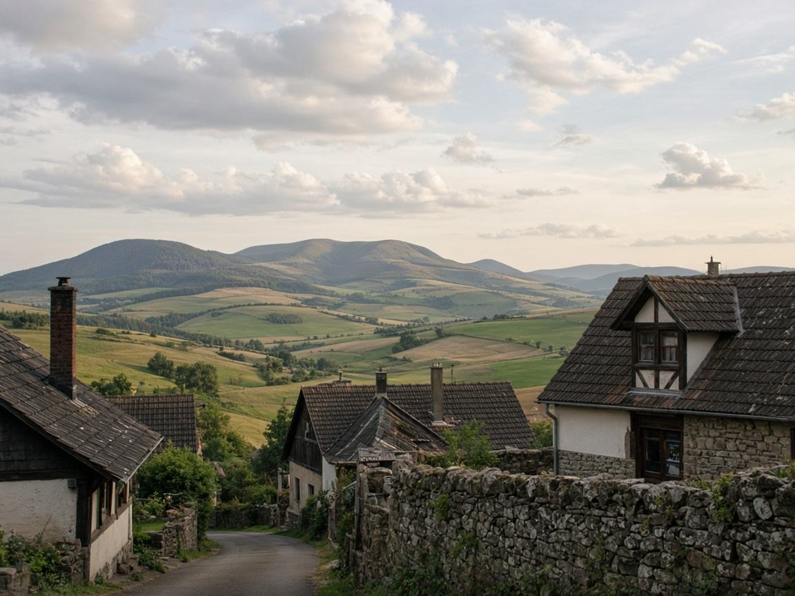 Ortschaft am Rand der Rhön-Hochflächen